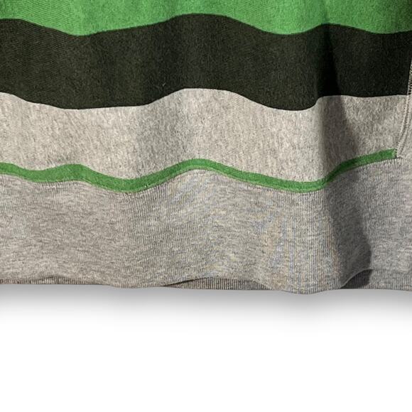 Champion Reverse Weave Stripe Sweatshirt Gray Green 2017 Small - Picture 6 of 10